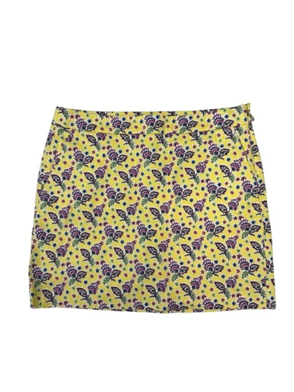 RALPH LAUREN GOLF Women SZ6 Yellow-Floral Mini Skirt Skort Sport Athletic
